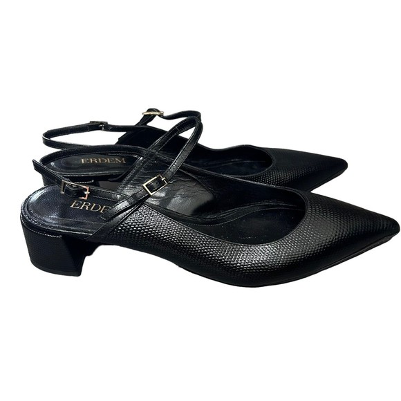 ERDEM Shoes - Erdem Embossed Leather Heels Euro size 38, Runs US SIZE 7.5 N